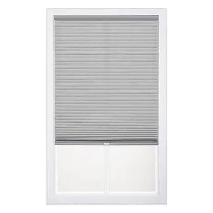 DEZ Furnishings Cordless 1" Light Filtering Cellular Shade, Gray Cloud