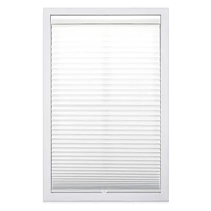 DEZ Furnishings Cordless 1" Light Filtering Pleated Shade, White
