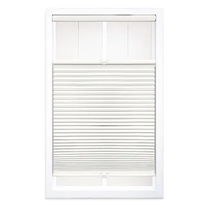 DEZ Furnishings Cordless 1.5" Blackout Top-Down/Bottom-Up Cellular Shade, Cream