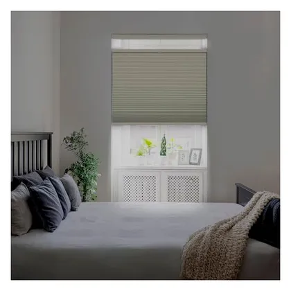DEZ Furnishings Cordless 1.5" Blackout Top-Down/Bottom-Up Shade, Energy Saver, Ivory