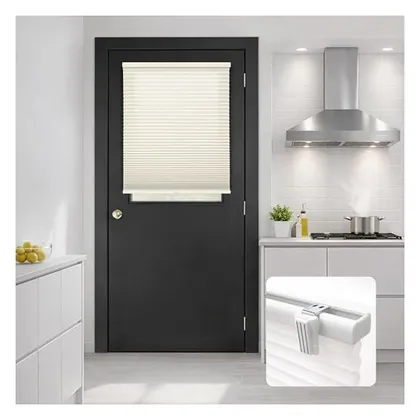 DEZ Furnishings 1.5" Magnetic Light Filtering Cellular Door Shade, Ivory
