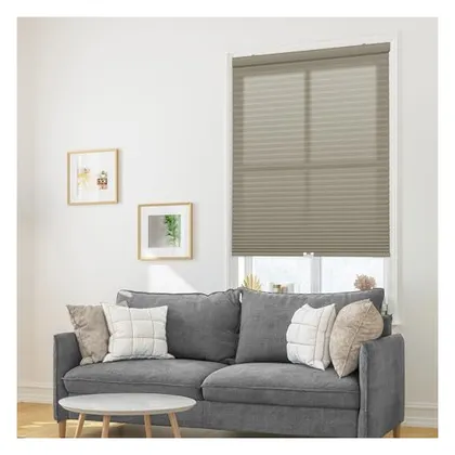 DEZ Furnishings Cordless 1" Signature Light Filtering Cellular Shade, Linen
