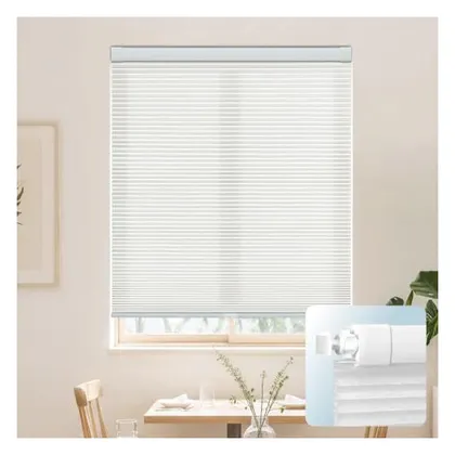 DEZ Furnishings EZ Grip PRO Plus 1" Light Filtering Cellular Shade, White