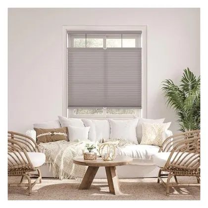 DEZ Furnishings Cordless 1.5" Light Filtering Top-Down/Bottom-Up Cellular Shade, Anchor Gray